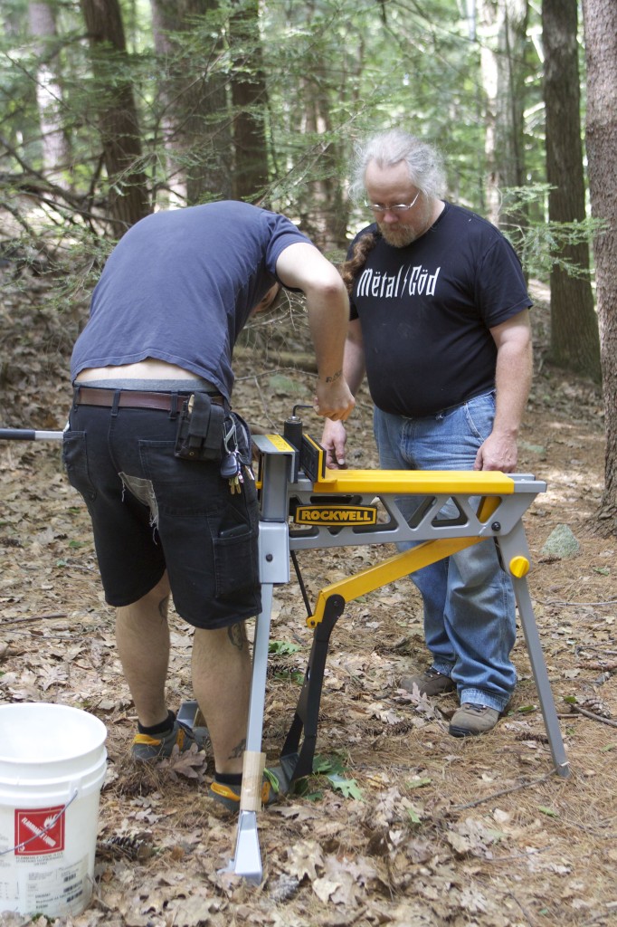 Joseph and Ken repairing the Hammer Mount.